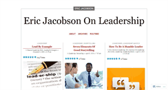 Desktop Screenshot of ericjacobsononleadership.com