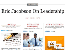 Tablet Screenshot of ericjacobsononleadership.com